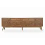 TV stands - Pustak Daraj Teakwood TV Unit - ALANKARAM