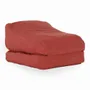 Poufs - Qulay - Sièges en tissu rouge - ALANKARAM