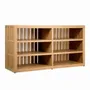 Boîtes de rangement  - Étagère à chaussures/unité de rangement en bois massif Raf - ALANKARAM