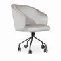 Chaises - Rorling - Fauteuil Lounge en Tissu Blanc avec Base en Métal - ALANKARAM