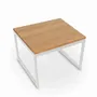 Other tables - Tika - Metal Table with Wooden Top - ALANKARAM