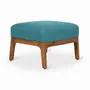 Repose-pieds - Toso - Repose-pieds en tissu vert - ALANKARAM