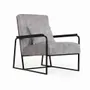 Chaises - Tubli - Fauteuil Lounge en Tissu Beige - ALANKARAM