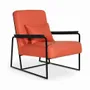 Chaises - Tubli - Fauteuil Lounge en Tissu Orange - ALANKARAM