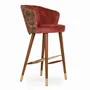 Chairs - Whawhe - High/Bar Chair with Maroon Color - ALANKARAM