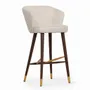 Chairs - Whawhe - High/Bar Chair with Off white fabric - ALANKARAM