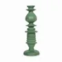 Objets de décoration - Bougeoir en bois, couleur vert chasseur - ALANKARAM