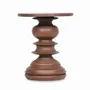 Decorative objects - Wooden Candle Stand, Russet Brown Color - ALANKARAM
