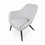 Chairs - Yarmi - Lounge Chair with Grey Fabric - ALANKARAM