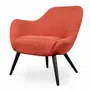 Chairs - Yarmi - Lounge Chair with Red Fabric - ALANKARAM