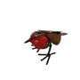 Accessoires de déco extérieure - Sculpture Métal Recyclé Amarante Foncée 13cm - TERRE SAUVAGE