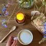 Candles - Bougie Parfumée Marque Blanche 140g Verre Ambré | LA BOUGIE HERBIVORE - LA BOUGIE HERBIVORE