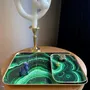 Trays - Malachite enamelled tray - PARADISIO IMAGINARIUM