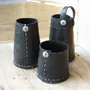 Objets de décoration - Pot haut conique en pneu recyclé - KARAWAN AUTHENTIC