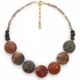 Bijoux - Collier disques jaspe Picasso – L’ILE ROUSSE - NATURE BIJOUX