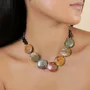 Bijoux - Collier disques jaspe Picasso – L’ILE ROUSSE - NATURE BIJOUX