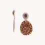 Jewelry - Post earrings with golden horn and animal print – JAGUAR - NATURE BIJOUX
