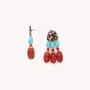 Bijoux - Boucles d'oreilles poussoir 3 rangs– SURABAYA - NATURE BIJOUX