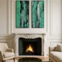 Paintings - Painting Acrylic Resin Diptych "Malachite" - TURIK&ART (KSENIIA TURIK)