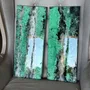 Paintings - Painting Acrylic Resin Diptych "Malachite" - TURIK&ART (KSENIIA TURIK)