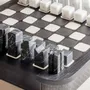 Objets design - Ensemble d'échecs Maison de Giobagnara en cuir et marbre avec monogram - ELIE SAAB MAISON