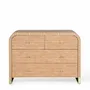 Commodes - COMMODE 4 TIROIRS ARRONDI BONE TERRACOTTA/BLANC - FANCY