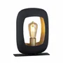 Lampes de bureau - S/2 LAMPES ASS.'PARIS' NOIR MAT+GOLD - FANCY