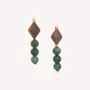 Jewelry - French hook earrings with 3 aventurine beads - Aventurine - NATURE BIJOUX