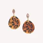 Bijoux - Boucles d'oreilles poussoir imprimé félin petit modèle - Jaguar - NATURE BIJOUX