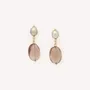 Jewelry - Small post earrings with smoky quartz - L'ile Rousse - NATURE BIJOUX