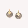 Jewelry - Black lip round french hook earrings - San Lazzaro - NATURE BIJOUX