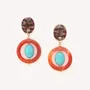 Jewelry - Post earrings with agate ring - Surabaya - NATURE BIJOUX