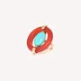 Jewelry - Adjustable ring with agate ring - Surabaya - NATURE BIJOUX
