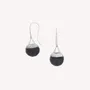 Bijoux - Boucles d'oreilles crochet perle ronde bi-matière - Volcan - NATURE BIJOUX