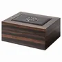 Design objects - Ecusson Cigar Humidor by Giobagnara in Ebony Wood & Leather - ELIE SAAB MAISON