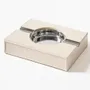 Design objects - ELIE SAAB Maison Monogram Ashtray by Giobagnara in Leather & Polished - ELIE SAAB MAISON