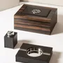 Design objects - ELIE SAAB Maison Monogram Ashtray by Giobagnara in Leather & Polished - ELIE SAAB MAISON