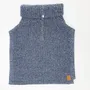 Scarves - JAVIER wool collar in mottled blue - MONSIEUR CHARLI