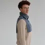 Scarves - JAVIER wool collar in mottled blue - MONSIEUR CHARLI