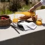 Table linen - Beige Linen Gingham Tablecloth 140 x 180 cm - OURY HOME