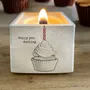 Objets personnalisables - Bougie en béton à message - TOUT EST DIT