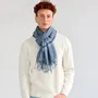 Foulards et écharpes - Echarpe en laine MAXENCE bleu - MONSIEUR CHARLI