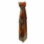 Scarves - PLACIDE orange cashmere and modal scarf - MONSIEUR CHARLI