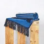 Rugs - Pedal Loom Rug in Virgin Wool – Blue and Beige - HUAKAL