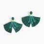 Jewelry - Pleated earrings – upcycled sari & nickel-safe metal - I WAS A SARI