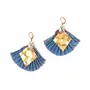 Jewelry - Pleated earrings – upcycled sari & nickel-safe metal - I WAS A SARI