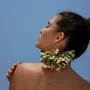 Jewelry - Maxi square earrings – upcycled sari with frill & metal charm - I WAS A SARI