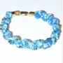 Bracelets - Upcycled fabric bracelets — macrame, charms & sari tassels - I WAS A SARI