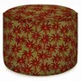 Poufs - Pouf Laura Olive & Bordeaux - PALAIS SUSTAINABLE LUXURY