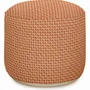 Outdoor decorative accessories - Outdoor Pouf Janis Burnt Orange - PALAIS SUSTAINABLE LUXURY